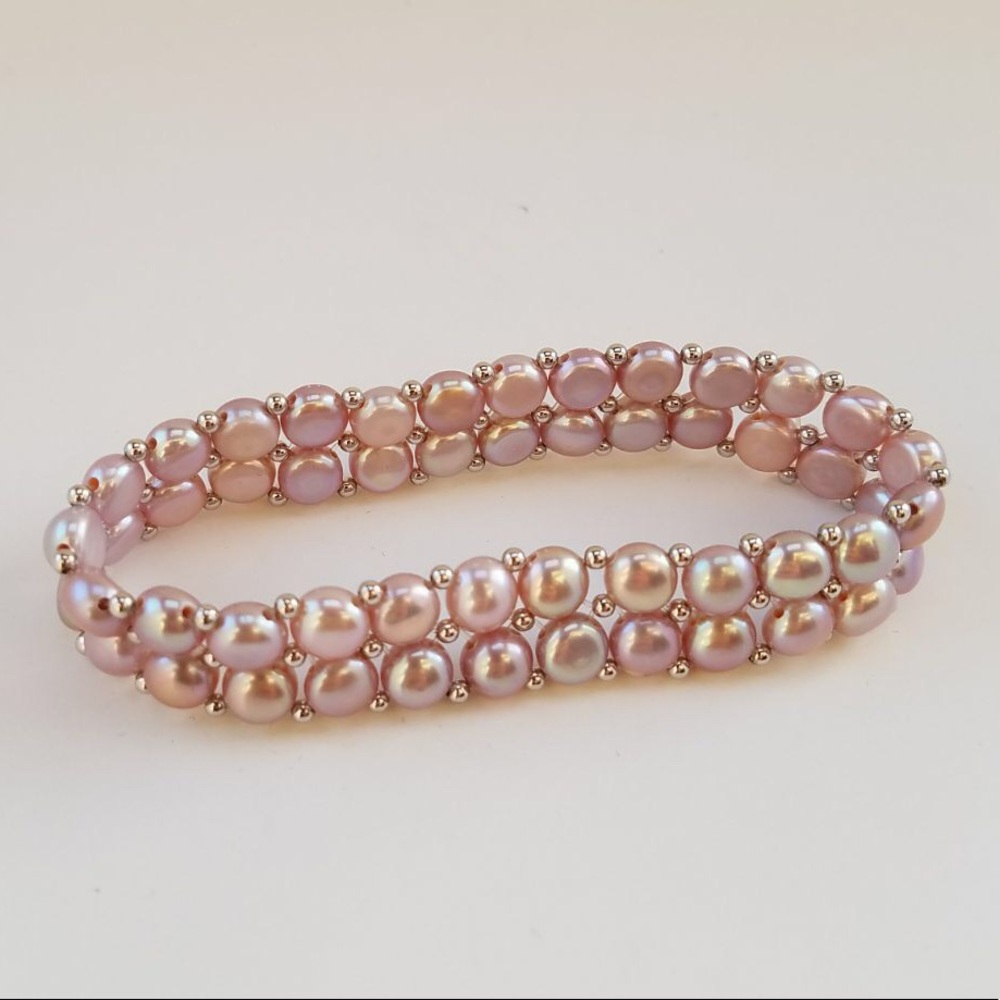 🦄Double Strand Pearl Bracelet - Lavendar/Pink🦄